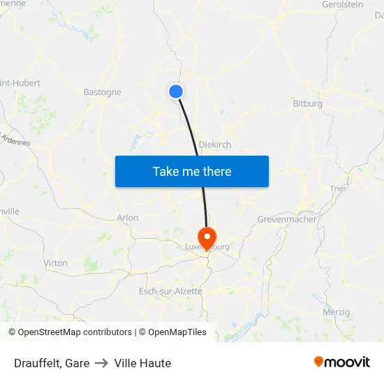 Drauffelt, Gare to Ville Haute map