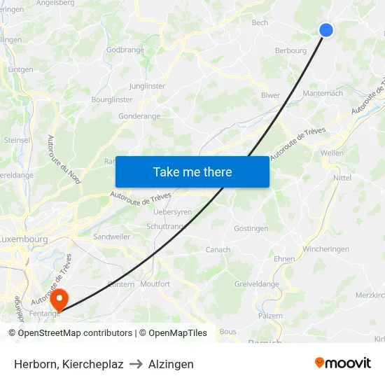 Herborn, Kiercheplaz to Alzingen map