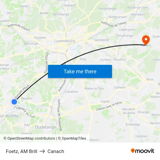 Foetz, AM Brill to Canach map