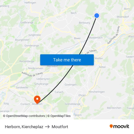 Herborn, Kiercheplaz to Moutfort map