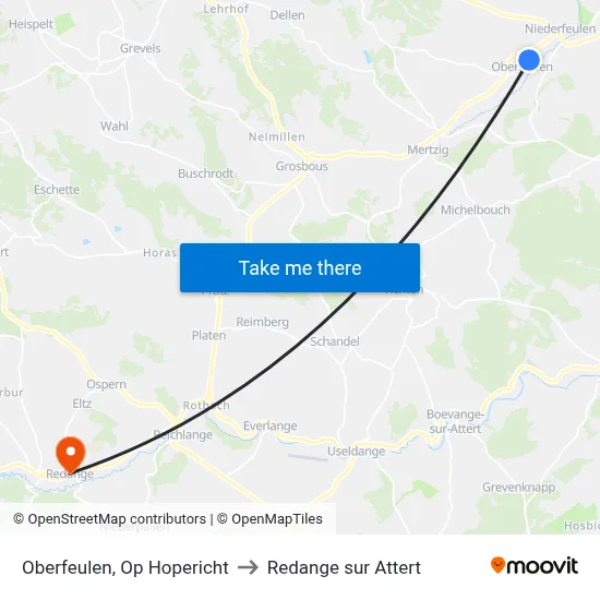 Oberfeulen, Op Hopericht to Redange sur Attert map