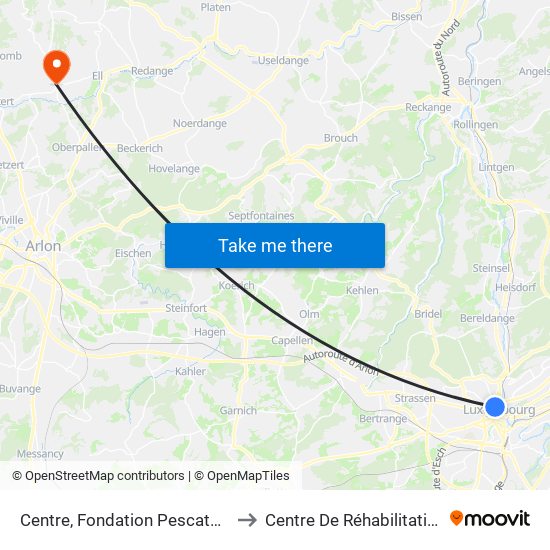 Centre, Fondation Pescatore to Centre De Réhabilitation map