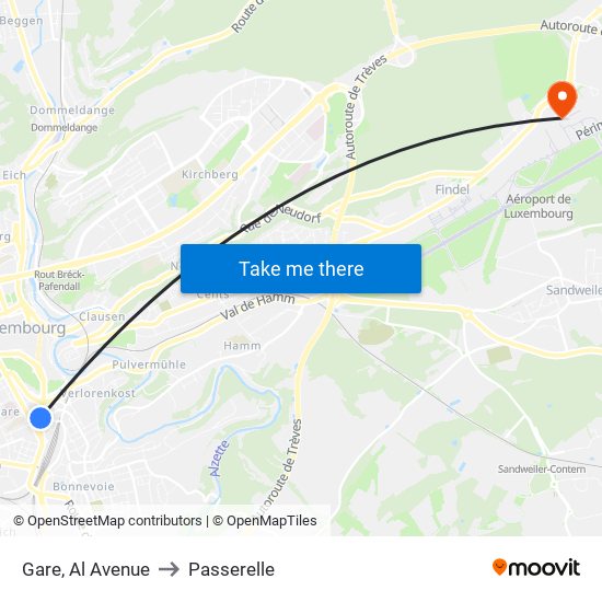 Gare, Al Avenue to Passerelle map
