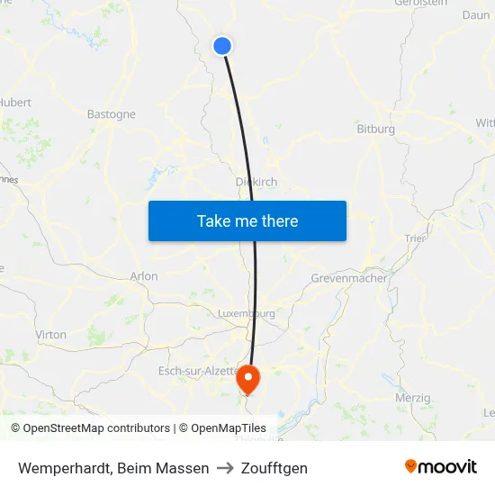 Wemperhardt, Beim Massen to Zoufftgen map