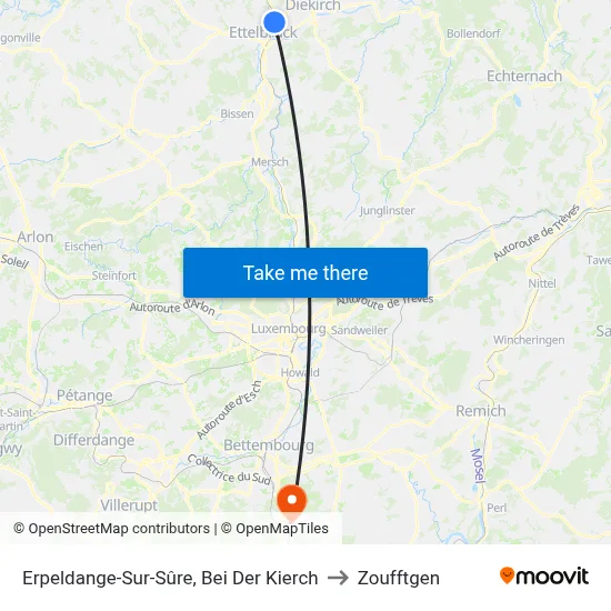 Erpeldange-Sur-Sûre, Bei Der Kierch to Zoufftgen map