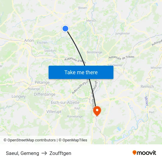 Saeul, Gemeng to Zoufftgen map