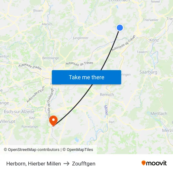 Herborn, Hierber Millen to Zoufftgen map