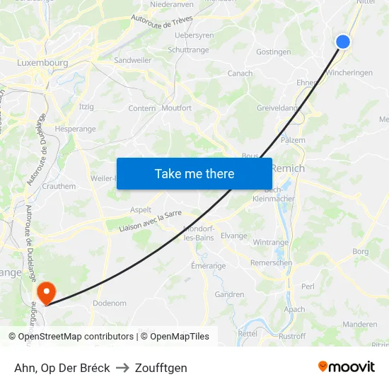 Ahn, Op Der Bréck to Zoufftgen map