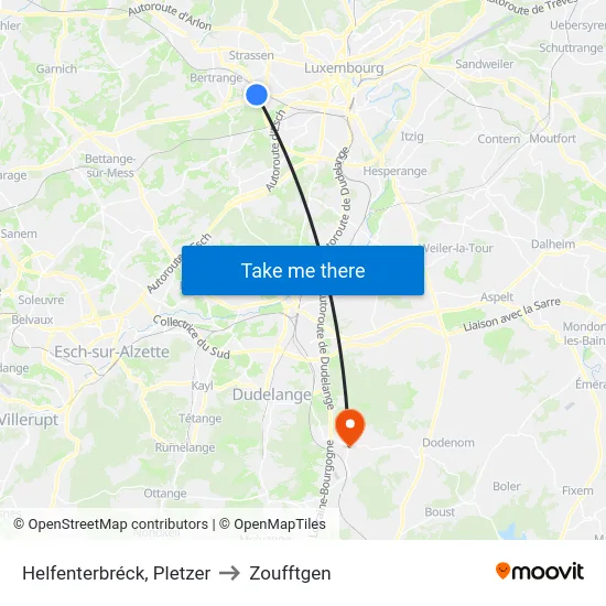 Helfenterbréck, Pletzer to Zoufftgen map