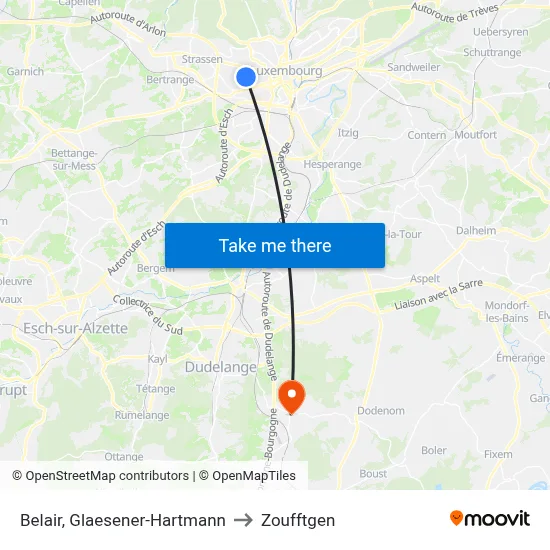 Belair, Glaesener-Hartmann to Zoufftgen map