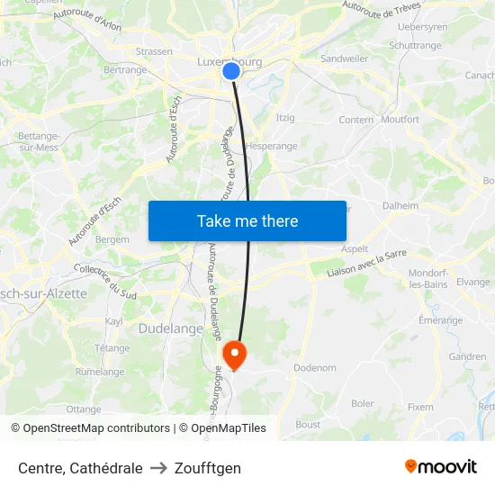 Centre, Cathédrale to Zoufftgen map