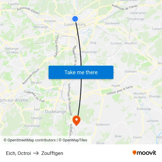 Eich, Octroi to Zoufftgen map