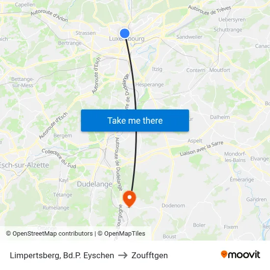 Limpertsberg, Bd.P. Eyschen to Zoufftgen map