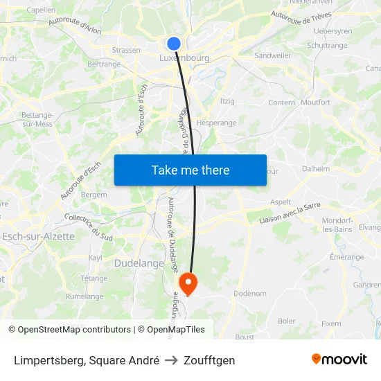 Limpertsberg, Square André to Zoufftgen map