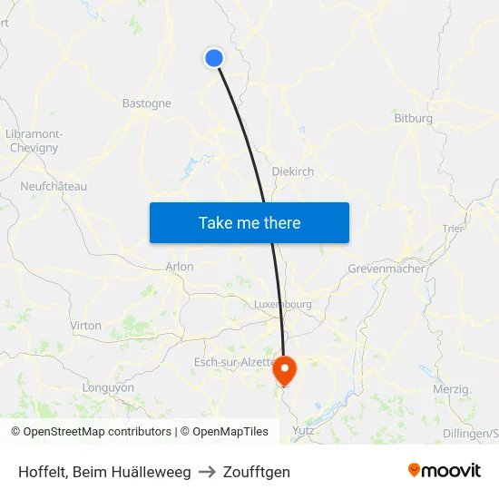 Hoffelt, Beim Huälleweeg to Zoufftgen map