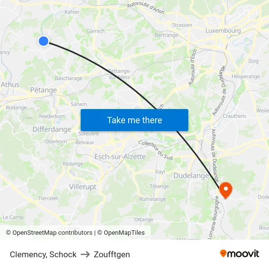 Clemency, Schock to Zoufftgen map