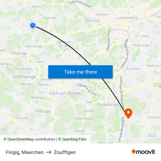 Fingig, Maerchen to Zoufftgen map