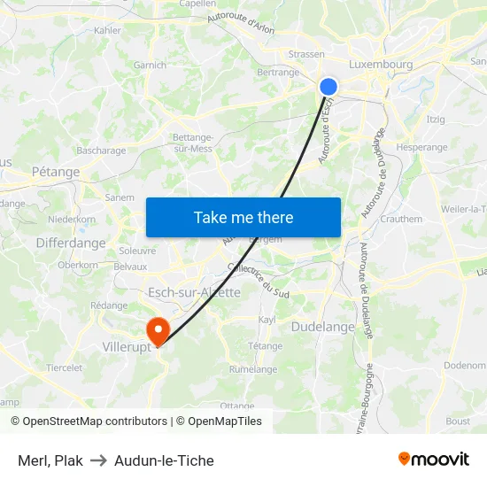 Merl, Plak to Audun-le-Tiche map