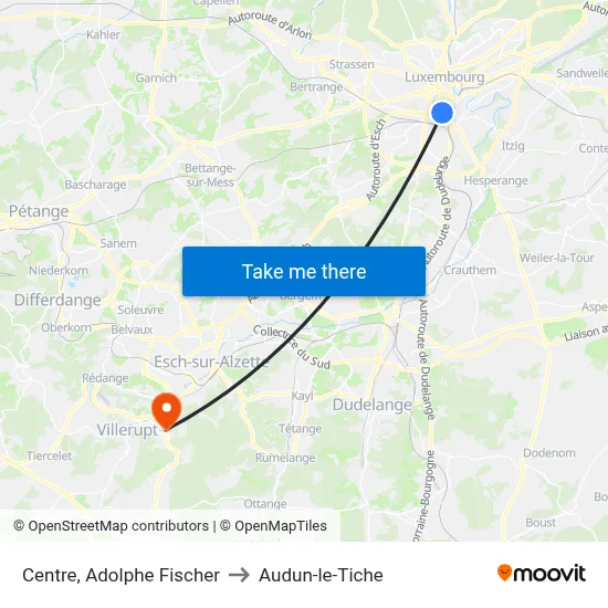Centre, Adolphe Fischer to Audun-le-Tiche map