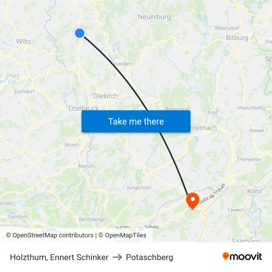 Holzthum, Ennert Schinker to Potaschberg map