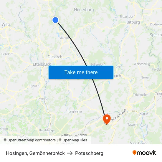 Hosingen, Gemönnerbréck to Potaschberg map