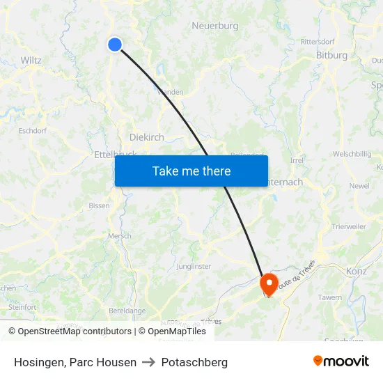 Hosingen, Parc Housen to Potaschberg map