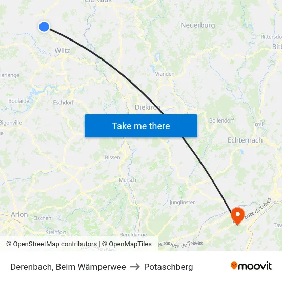 Derenbach, Beim Wämperwee to Potaschberg map