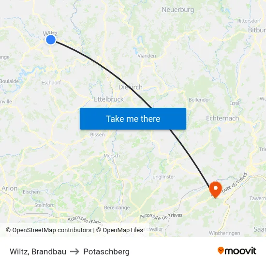 Wiltz, Brandbau to Potaschberg map