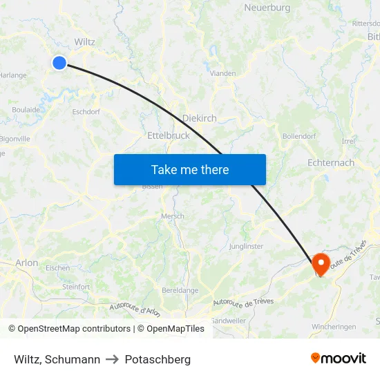 Wiltz, Schumann to Potaschberg map