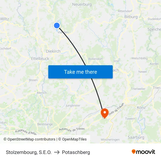 Stolzembourg, S.E.O. to Potaschberg map