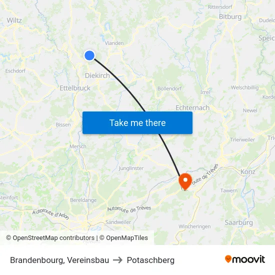 Brandenbourg, Vereinsbau to Potaschberg map