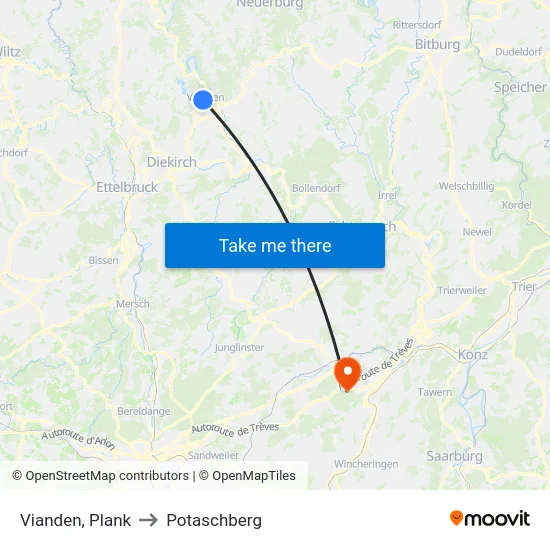Vianden, Plank to Potaschberg map