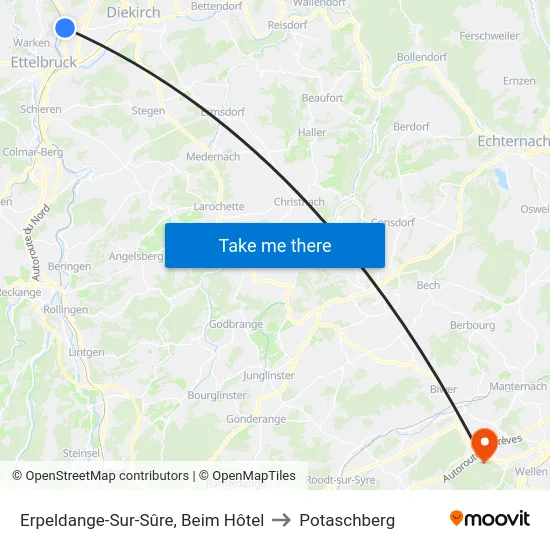 Erpeldange-Sur-Sûre, Beim Hôtel to Potaschberg map