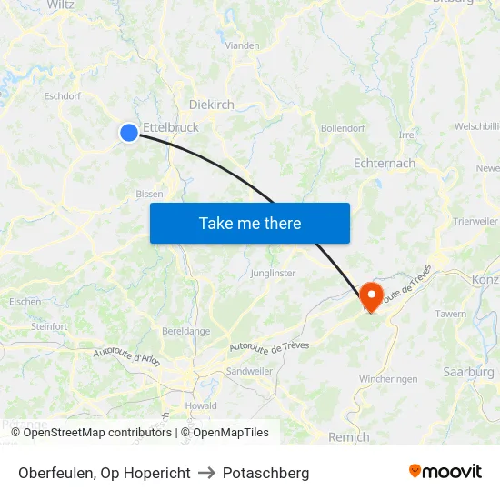 Oberfeulen, Op Hopericht to Potaschberg map