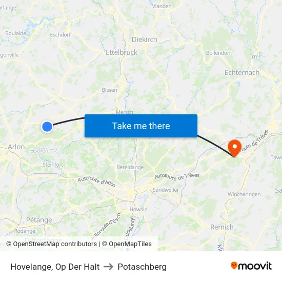 Hovelange, Op Der Halt to Potaschberg map