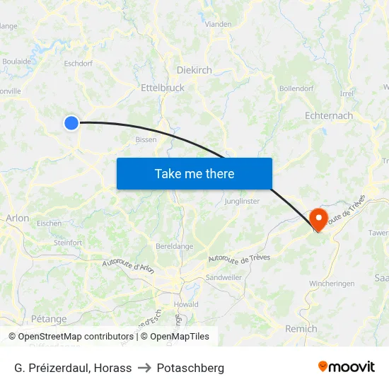 G. Préizerdaul, Horass to Potaschberg map