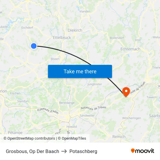 Grosbous, Op Der Baach to Potaschberg map