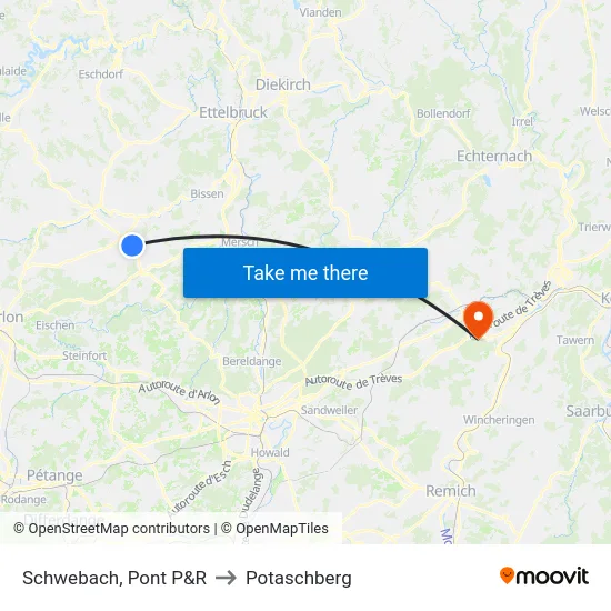 Schwebach, Pont P&R to Potaschberg map