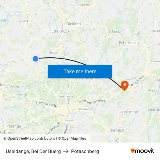 Useldange, Bei Der Buerg to Potaschberg map