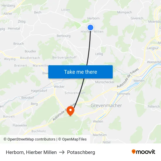 Herborn, Hierber Millen to Potaschberg map