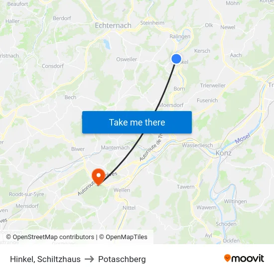 Hinkel, Schiltzhaus to Potaschberg map