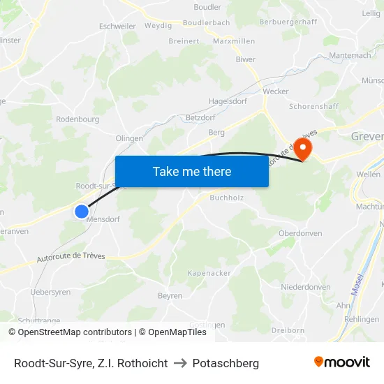 Roodt-Sur-Syre, Z.I. Rothoicht to Potaschberg map