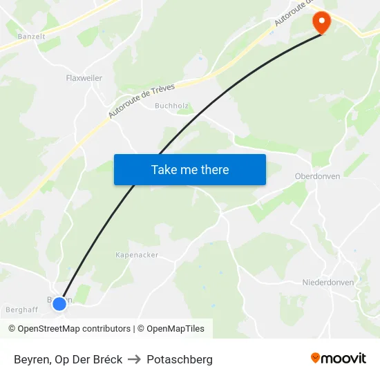 Beyren, Op Der Bréck to Potaschberg map