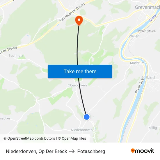 Niederdonven, Op Der Bréck to Potaschberg map