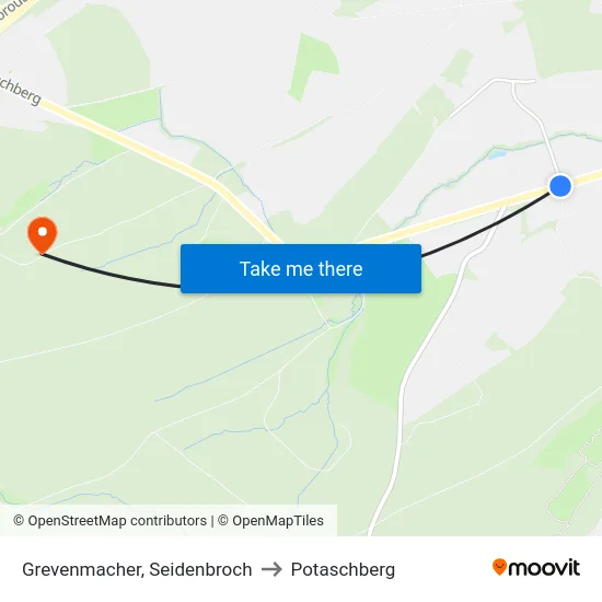 Grevenmacher, Seidenbroch to Potaschberg map