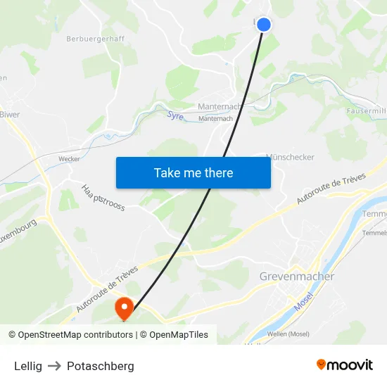 Lellig to Potaschberg map