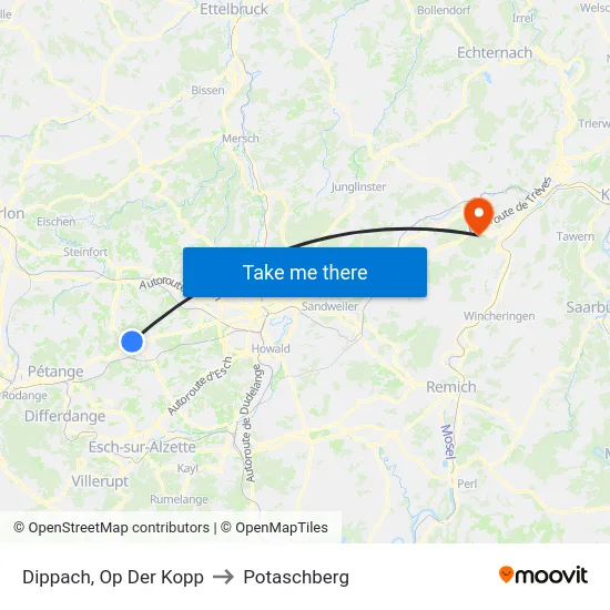 Dippach, Op Der Kopp to Potaschberg map