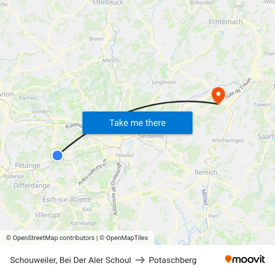 Schouweiler, Bei Der Aler Schoul to Potaschberg map