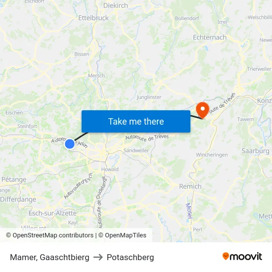 Mamer, Gaaschtbierg to Potaschberg map
