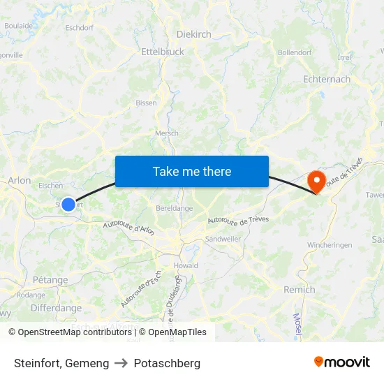 Steinfort, Gemeng to Potaschberg map